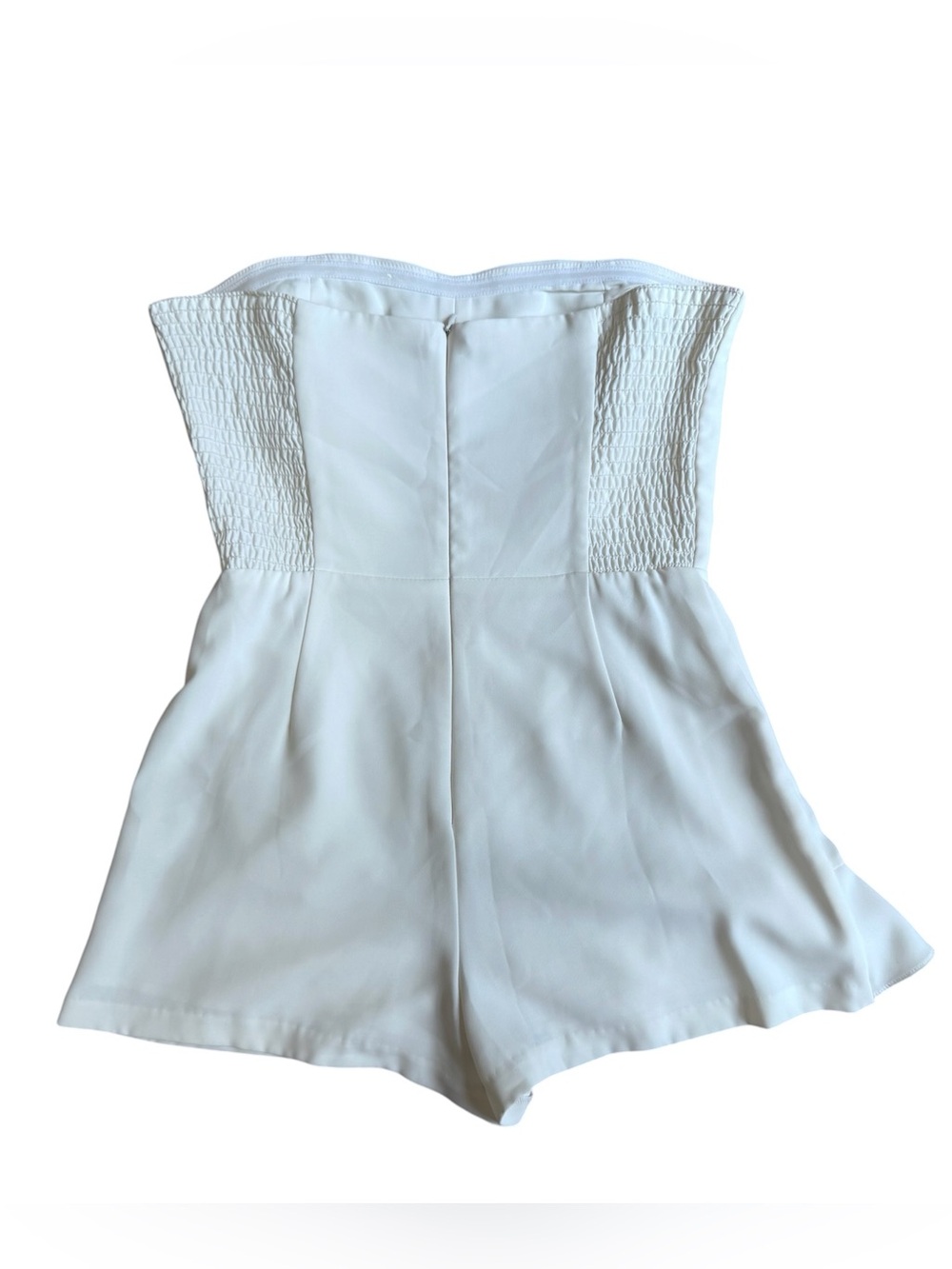Amanda Uprichard White Strapless Ruffle Romper Size M - Picture 4 of 8